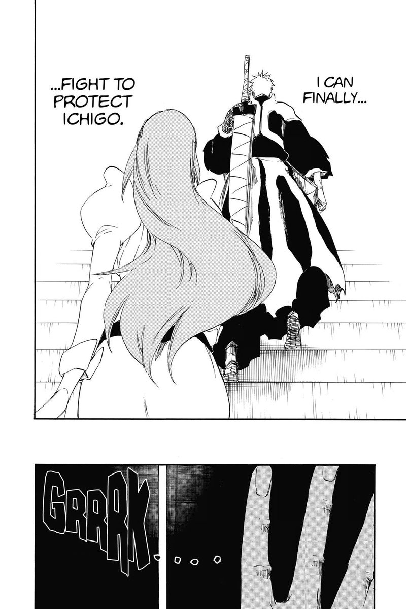 angelrising17's tweet photo. @Mano_Jota45 @LuccaAnalista Sim, ela é hiporfocada no Ichigo. Uma heroína normal diría aqui algo como: "finalmente eu posso ajudá-lo a salvar o mundo ou finalmente eu não fique pra trás"

Ela basicamente diz "finalmente eu posso proteger o Crush" 🥲 https://t.co/Qtb0J3E0gW