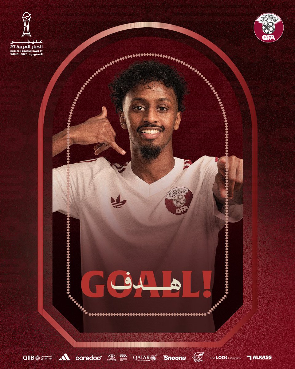 QFA's tweet photo. الهدف الأول بقدم يوسف عبدالرزاق ⚽️✨

#العنابي
#خليجي_الديار_العربية27 https://t.co/cahn6Cwia2