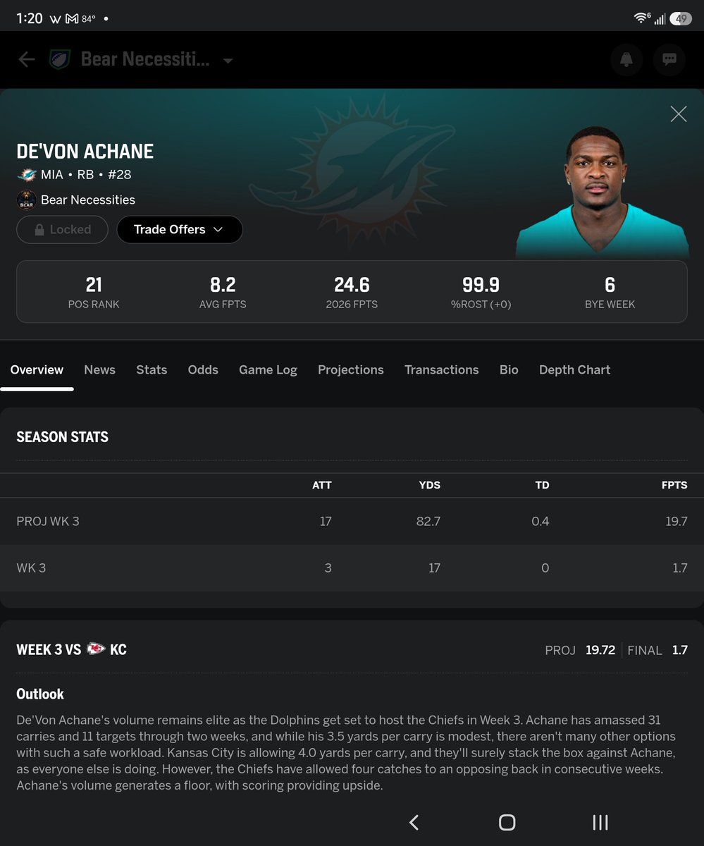 superfan_bears's tweet photo. Does this guy ever stay healthy #Miami https://t.co/4d1CCBWfW1