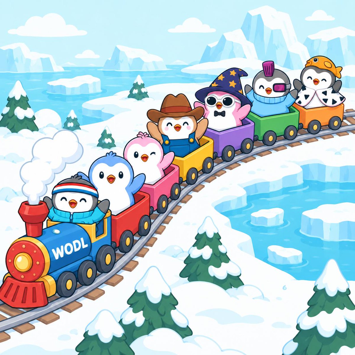 wodlworld's tweet photo. All aboard the WODL express. 🚂 $WODL https://t.co/ymuvVOrcfr