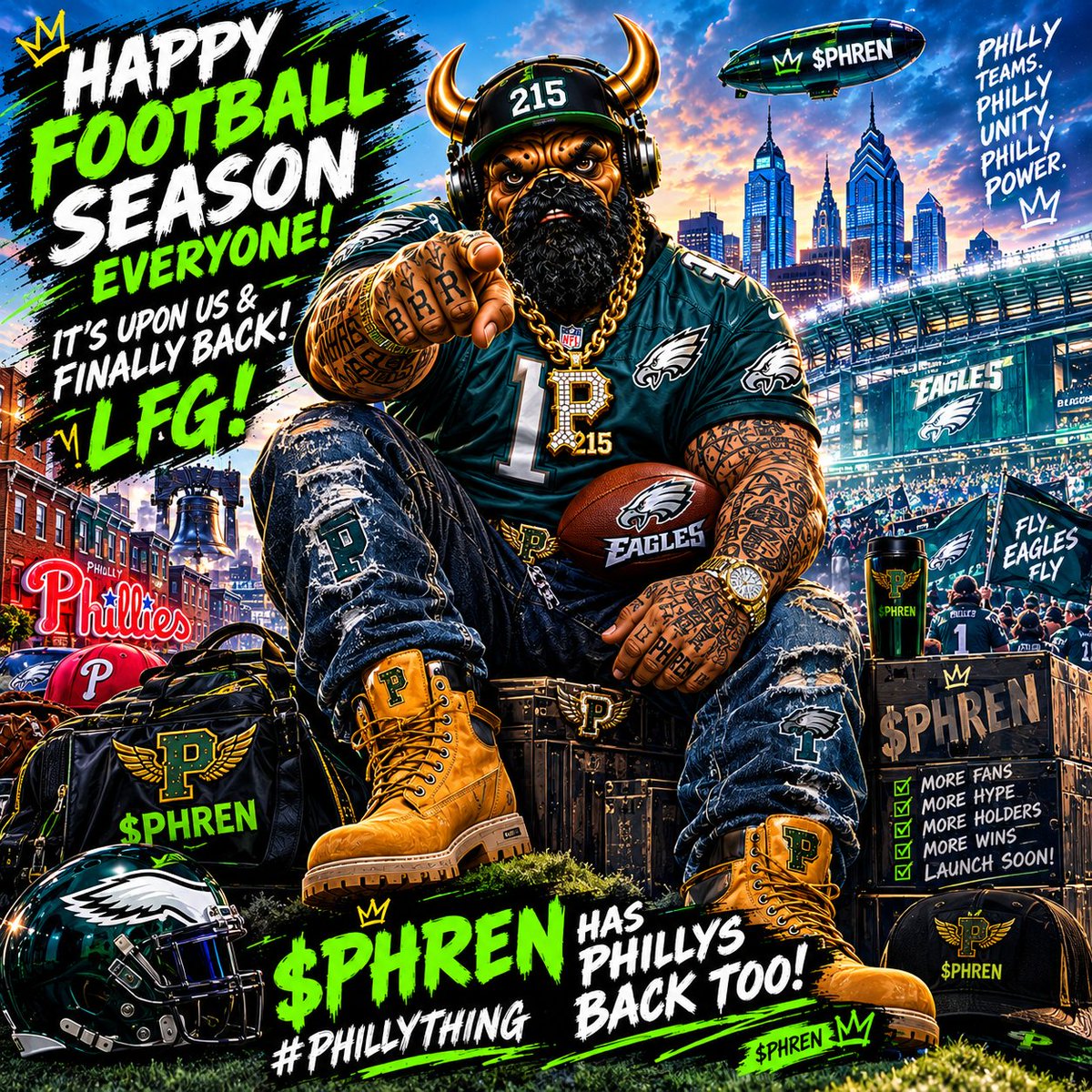 SHIBAMIKE_01's tweet photo. Happy Sunday everyone!   Its football!!!  It's bullish!   We are sending green.... What more do you want for a weekend!!  LFGROW &amp; LFG!  We are about to send this crazy! 

#PHILLYTHING $PHREN @Phren215 https://t.co/kWcLJSt7WH