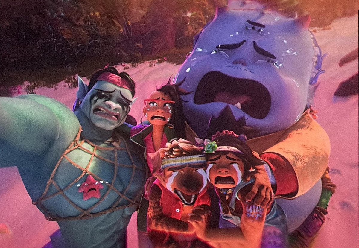 sandwichspy's tweet photo. My favorite shot from Forgotten Island is actually this bit where everyone in The Wild Pack is crying but it's actually quite funny. Will watch this film again tomorrow. https://t.co/pFxl2eDQXQ