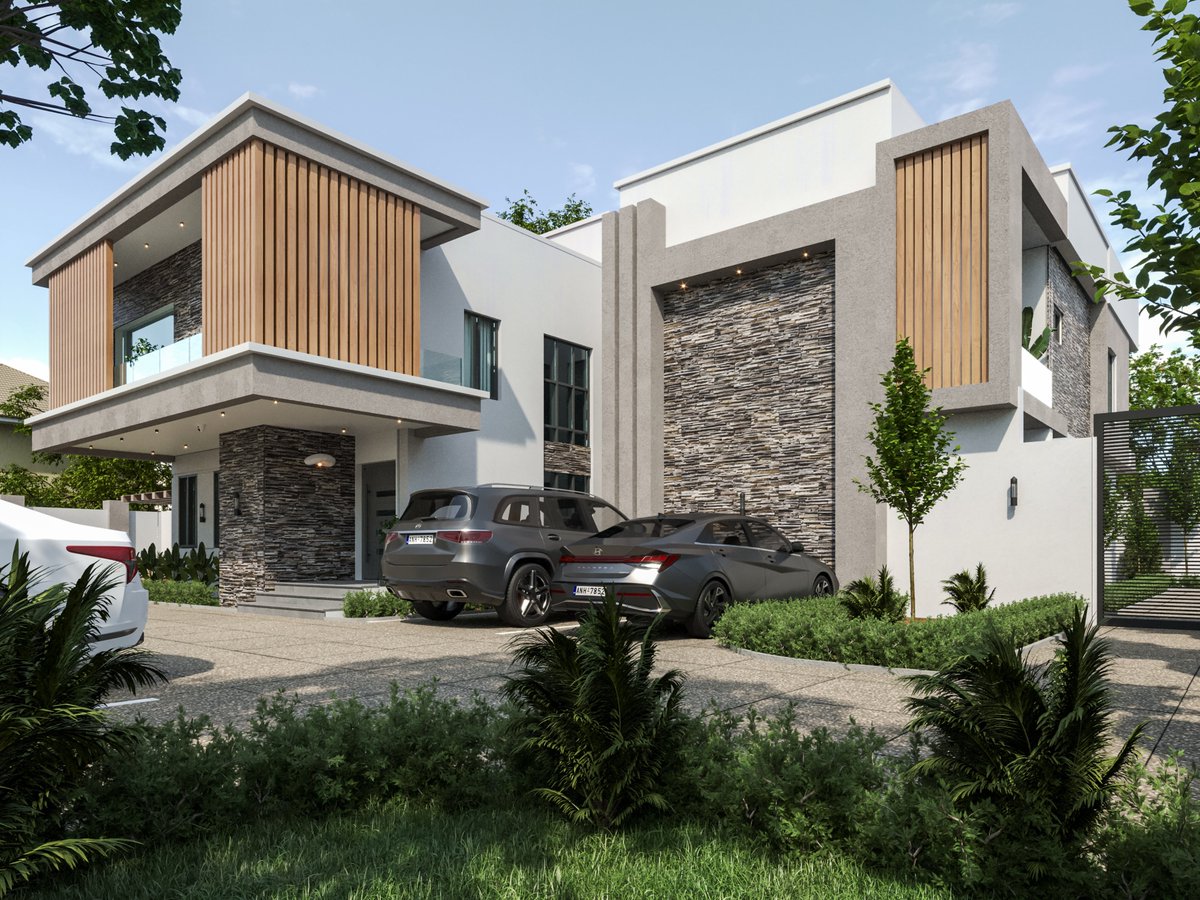 A_wahab_I's tweet photo. Introducing Dankane Residence 🏡
A modern masterpiece designed to suit the Sokoto climate, clean lines, natural stone, soft landscaping.

From concept to construction, we bring the vision to life. 🏗️

Send a DM to start your own masterpiece project with us🤝 https://t.co/zDUGM3gEXc