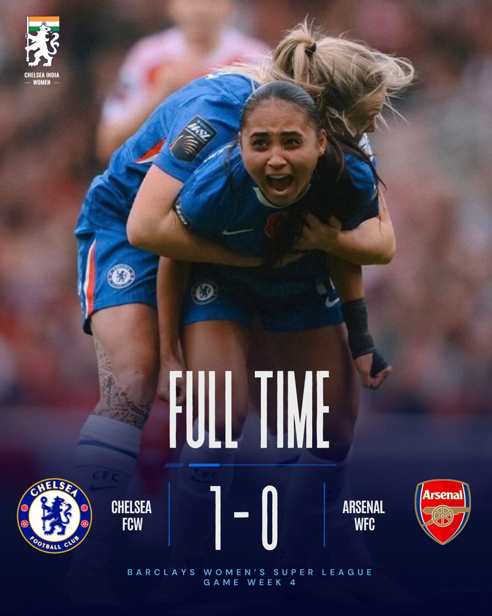 CWISC_Official's tweet photo. CLOCK IT! π€
CHELSEA 1β0 ARSENAL
Alyssa Thompsonβs goal seals all three points in the London Derby. π΅
LONDON IS BLUE. π
#CFCW | #CHEARS | #BarclaysWSL
#ChelseaIndia #IndiasBlueArmy #ChelseaFCOSC https://t.co/KT2JhPmQ8U