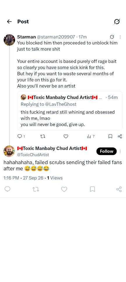 starman209907's tweet photo. You say that like he's not more successful than you in every capacity 

Also imagine blocking me just to unblock me to talk more shit then blocking again like a bitch https://t.co/4nt97WDBUR