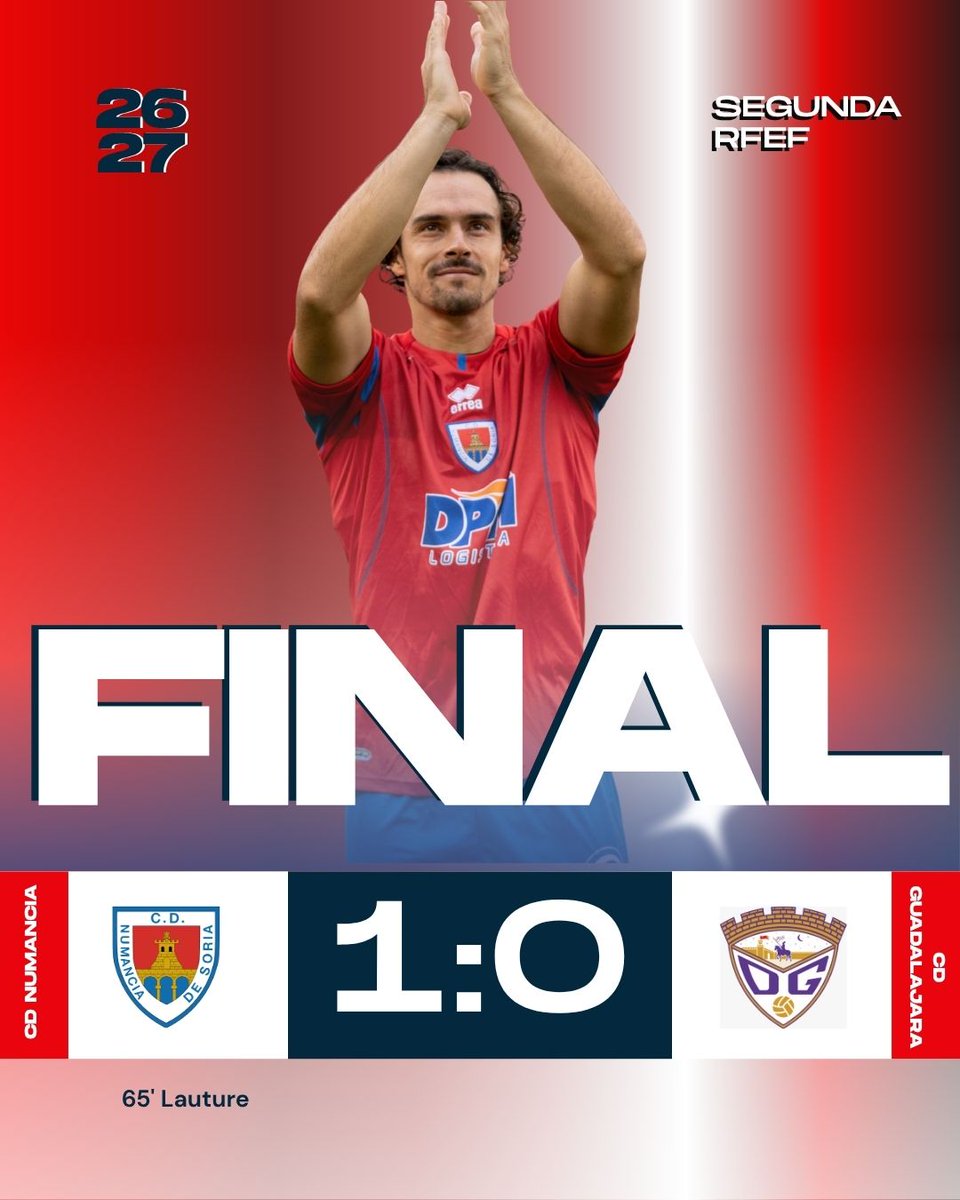 cdnumancia's tweet photo. ⏱️ 90' I1-0I Final en #Soria.
Otra victoria, otra grandiosa victoria y otra grandiosa portería a 0
#NumanciaGuadalajara I #SegundaRFEF https://t.co/3hzPCTAMBu