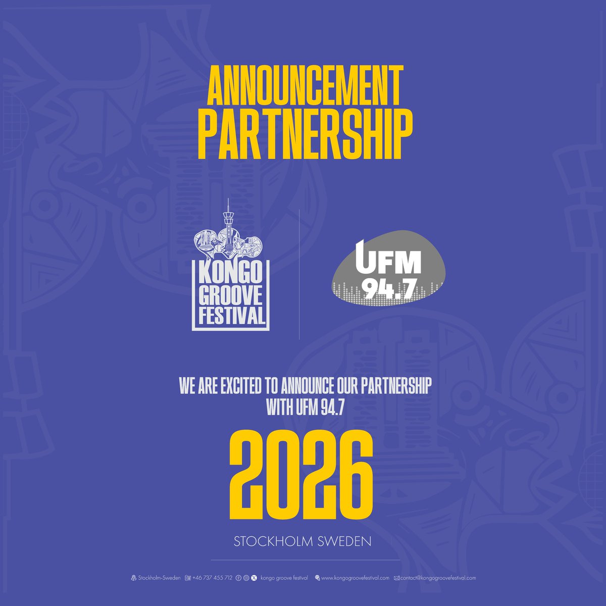 KongoGrooveFest's tweet photo. 🚨 OFFICIAL: The connection is made! @947UFM is officially the radio partner of the Kongo Groove Festival! 🤝📻✨ 

Expect exclusives, hot live interviews straight from the studio at @947UFM ! 🇨🇩🔥 

Stay tuned 🤫📻 

#UFM947 #KongoGrooveFestival #Kinshasa https://t.co/RQP9GbyFCQ