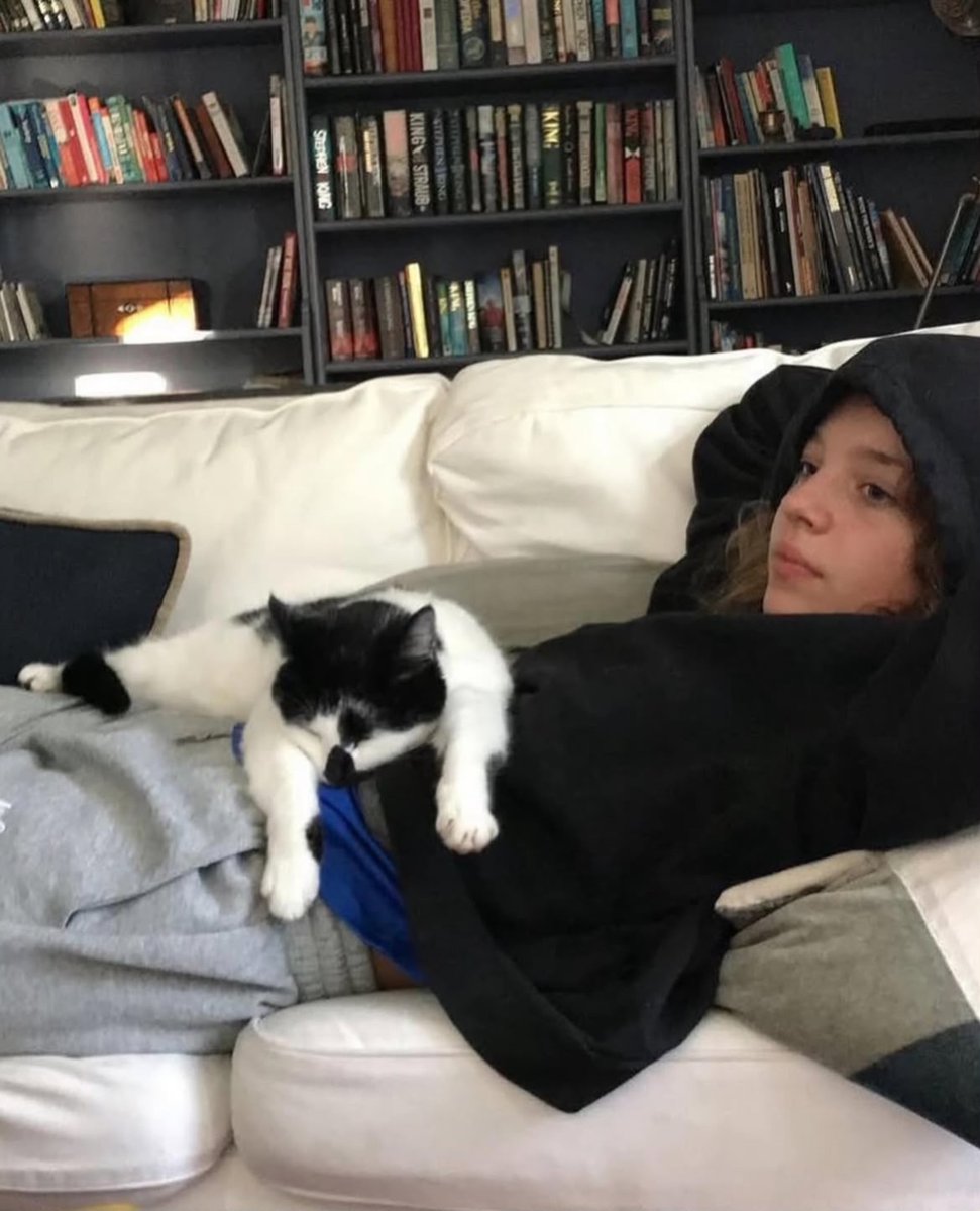 misamoart's tweet photo. favorite genre of bo pics is her with the kittens https://t.co/jYpSfaMtHQ