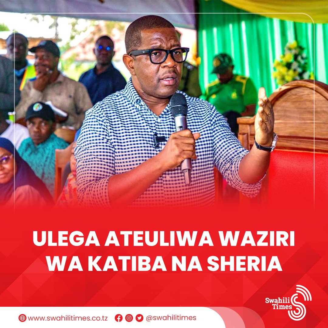 swahilitimes's tweet photo. Rais Samia Suluhu Hassan amemteua Abdallah Ulega kuwa Waziri wa Katiba na Sheria. 

Kabla ya uteuzi huo, Ulega alikuwa Waziri wa Ujenzi. https://t.co/gW8oNDOoRh