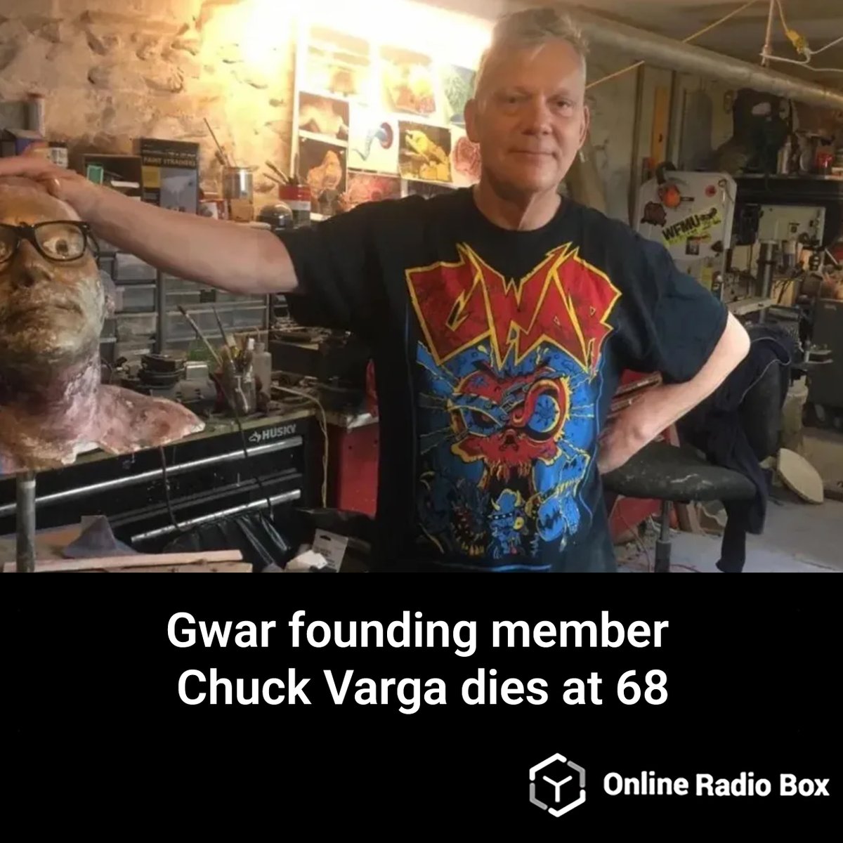 onlineradiobox's tweet photo. #ChuckVarga, a founding member of #GWAR, has passed away at the age of 68 after a battle with cancer.
His music and creativity will be remembered by fans for years to come.
Honor his memory and listen to GWAR at https://t.co/U6kprh64h2 π§
https://t.co/9xQicCxSzM
#OnlineRadioBox https://t.co/s5dZ8b1LJd