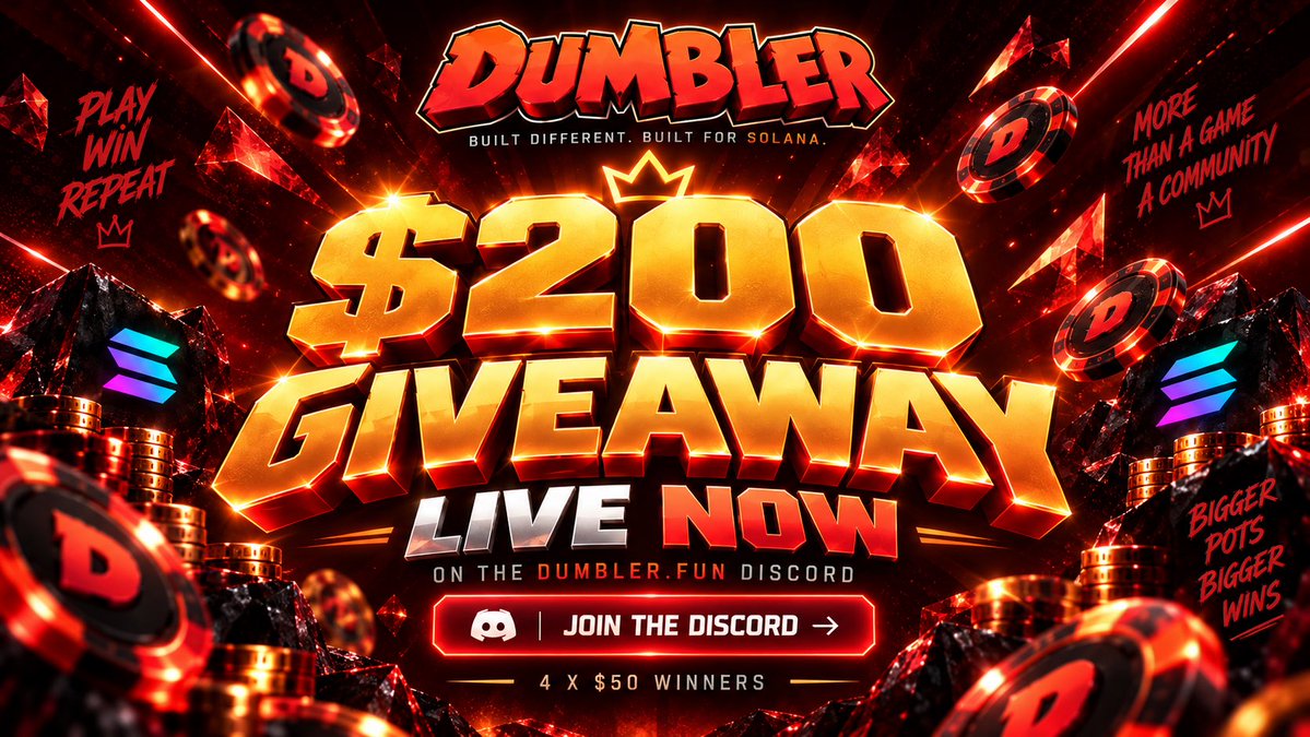 dumbleroff's tweet photo. $200 GIVEAWAY is LIVE on the https://t.co/i39O0LBTYg Discord.

4 winners. $50 each.

Join the community and enter for your chance to win.

https://t.co/HJOSCrm4W5 https://t.co/DynK6Bsi8E