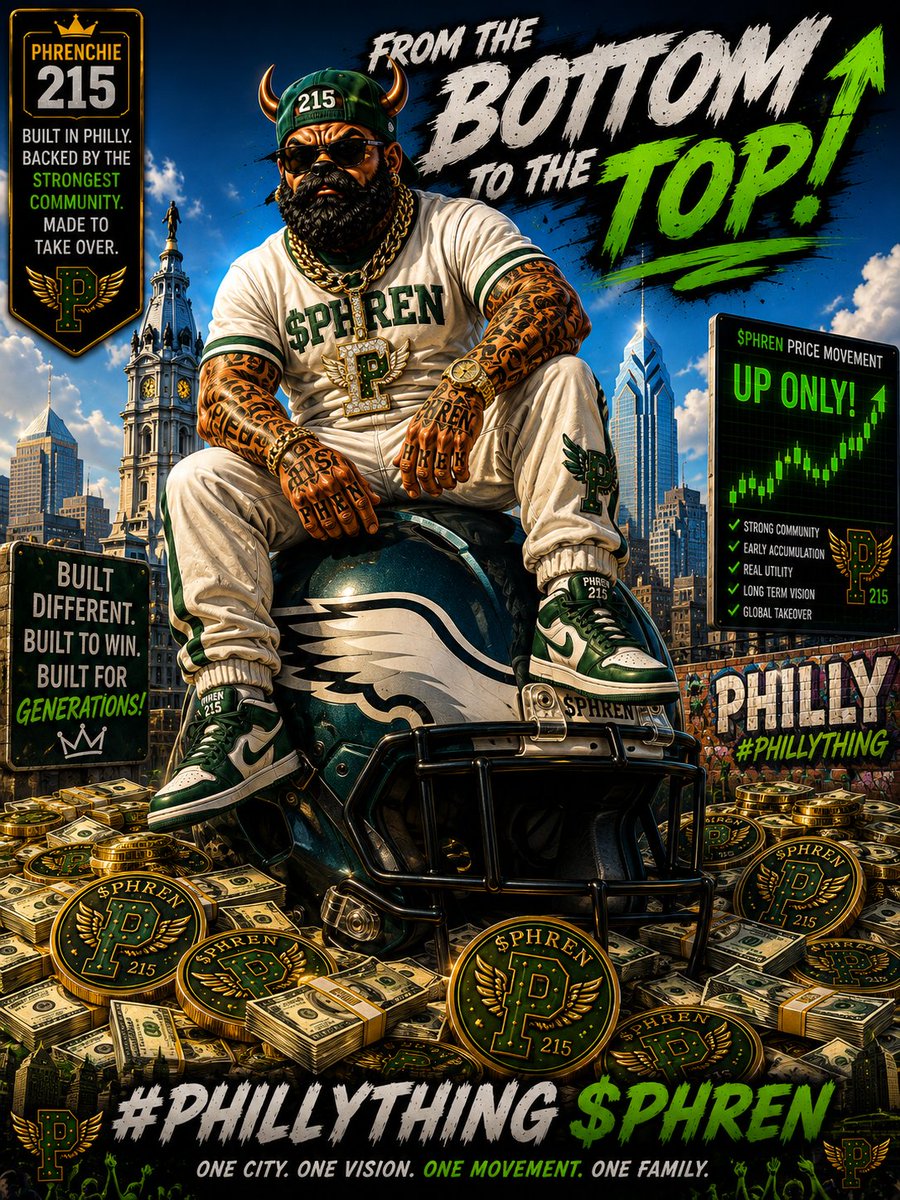 Phren215's tweet photo. GM GM &amp; Happy Sunday!!!  Enjoy sone football &amp; touch grass! 

Launch being set up &amp; site up this week, TIME TO GET BULLISH &amp; LOUD AF! 

All we know is win...  are you coming ir sitting on sidelines missing out again???? LFG!
#PHILLYTHING $PHREN https://t.co/OKPymMx08x
