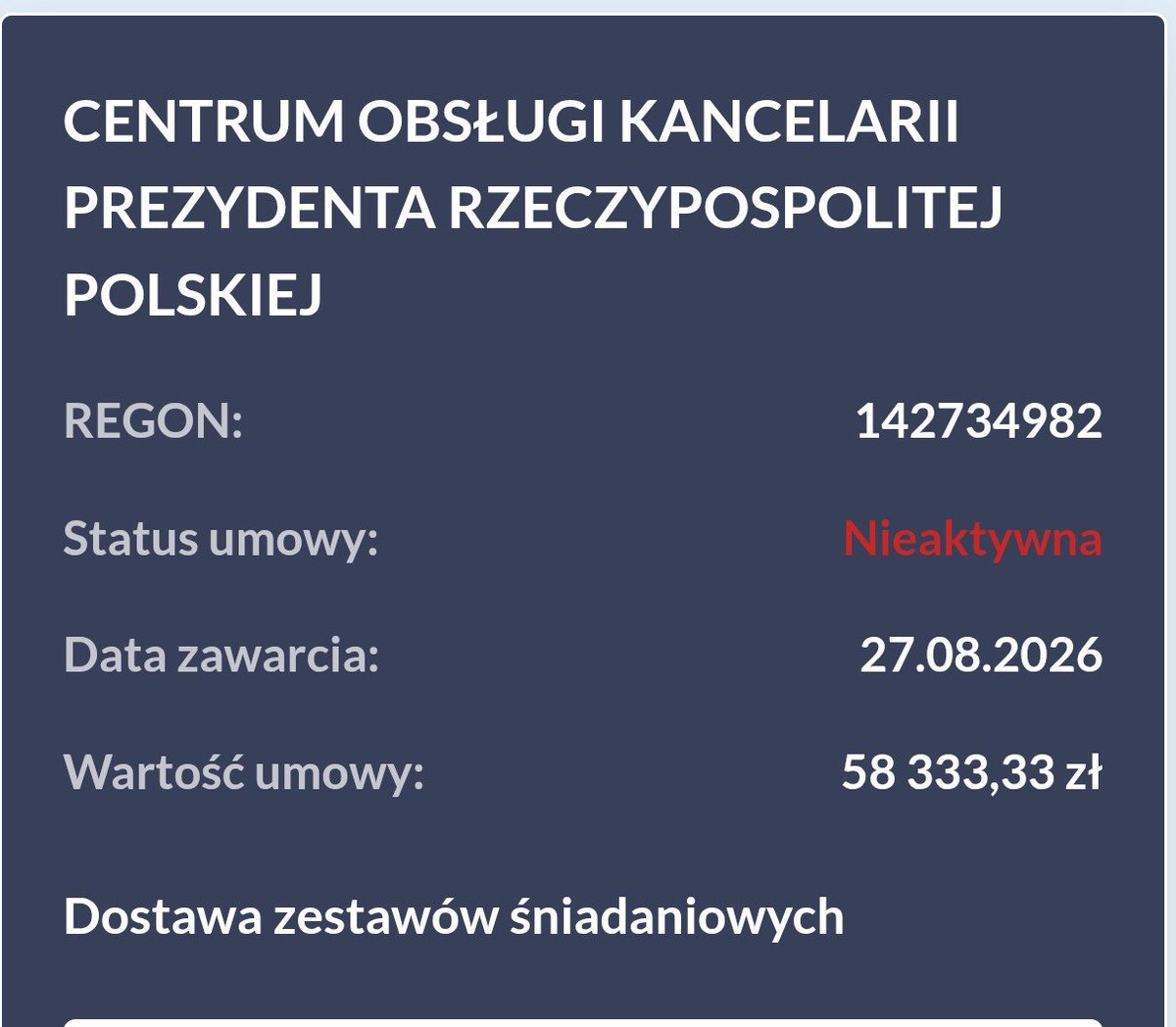 LeskiPiotr's tweet photo. Na jedzenie i picie Kancelaria Prezydenta w ostatnich trzech miesiącach wydała ok. 542 tys PLN. Wiadomo, że darmowe posiłki trafiają do rodziny prezydenta oraz gości oficjalnych podczas wizyt państwowych (tych w tym okresie jednak nie było). To kto jeszcze może jeść za free na koszt państwa? Bo przecież jedna rodzina 182 tys. PLN miesięcznie raczej nie przeje, nawet jeśli jedzą same luksusy i frykasy. Np. ta usługa cateringowa na 239 tys. zł dość spora. Dla kogo to?