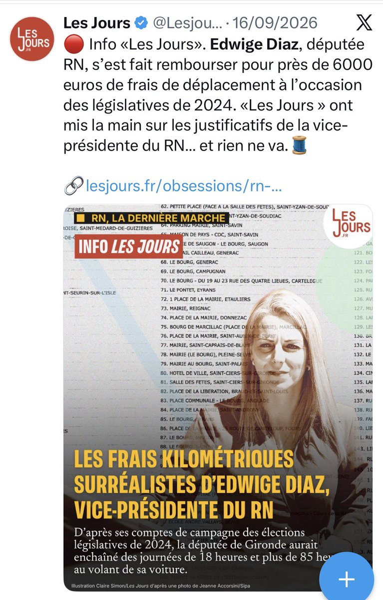 VirgoWhallala's tweet photo. Edwige Diaz est donc sénatrice en Gironde 
Bravo les veaux https://t.co/Y4tB03hXgH