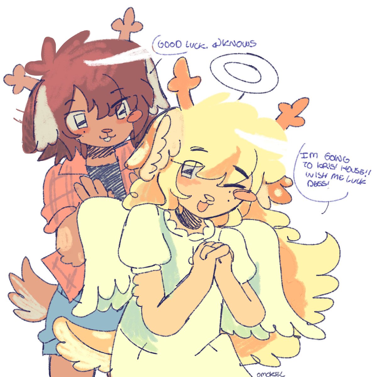 omokel_'s tweet photo. dess and noelle but also kriselle crumbs hurray kriselle we all say

#deltarune #noelledeltarune #dessdeltarune https://t.co/SsDw3H8iXm
