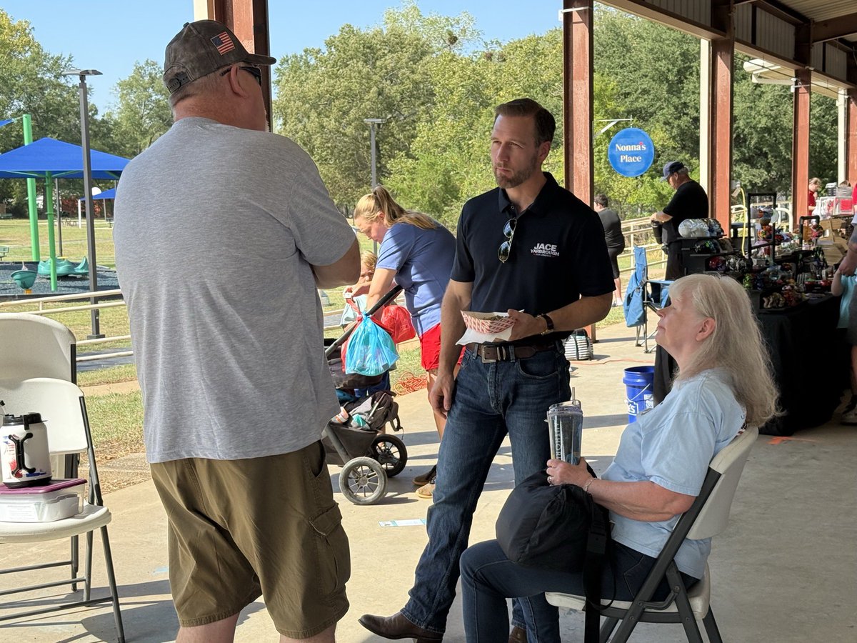 JaceYarbrough's tweet photo. We got to say hello to some folks at the Hawkins Oil Festival yesterday! Thank you to the dedicated Republican Women of Wood County, who were REPRESENTING strong!

The Lord bless y’all for serving! https://t.co/41ih4Tp6B7