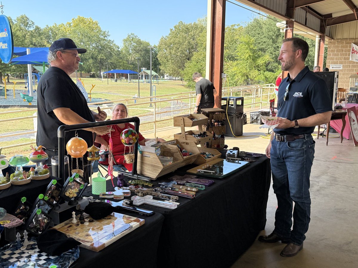 JaceYarbrough's tweet photo. We got to say hello to some folks at the Hawkins Oil Festival yesterday! Thank you to the dedicated Republican Women of Wood County, who were REPRESENTING strong!

The Lord bless y’all for serving! https://t.co/41ih4Tp6B7