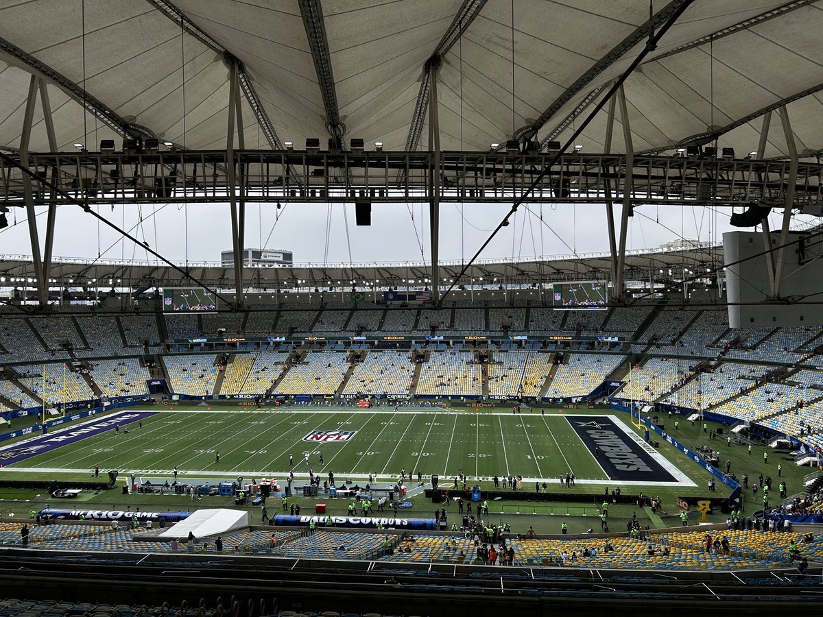 toddarcher's tweet photo. Press box view of the Maracana https://t.co/4HxPBgM6As