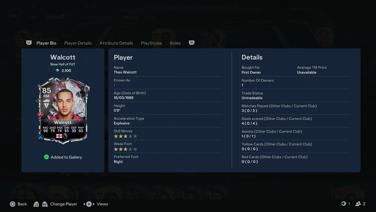 jrFUTy's tweet photo. THEO WALCOTT REVIEW 

500 TOKENS FOR THIS? 

Played 3 games with Walcott online.

✅ FAST ASF
✅ Responsive
✅ Great shooting PlayStyles
❌ Inconsistent finishing
❌ Passing is HORRIFIC 

💰 500 TOKENS

⭐ 6/10

Personally, I’d take Adeyemi, Diomande or Doku first. 

GAMEPLAY ⬇️ https://t.co/wUC4BjVx46