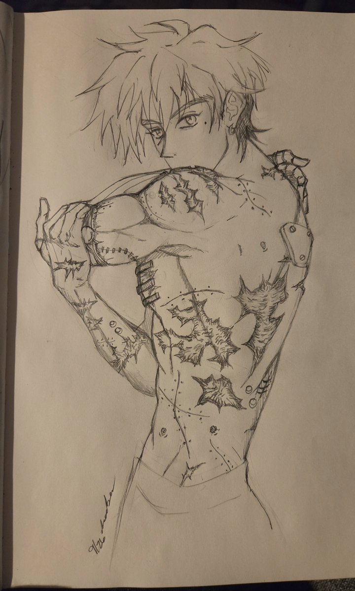 SmolFryAzukai's tweet photo. I sketched him some more last night~ https://t.co/EhUNfRp5lQ