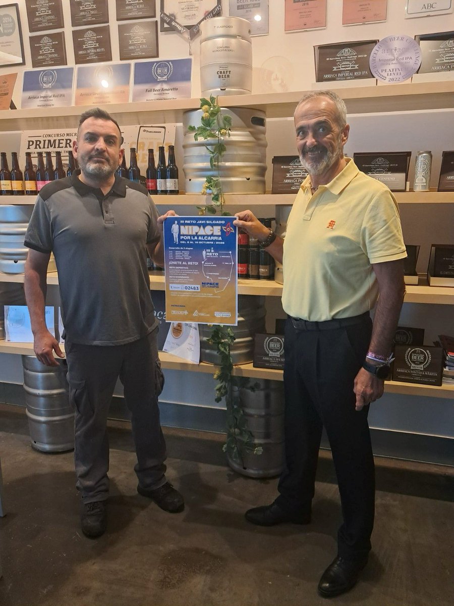 CervezasArriaca's tweet photo. ✔️El III Reto Javi Silgado a favor de la @FundacionNIPACE ya está en marcha
🚶♂️A lo largo de 4 días, realizará cuatro etapas por la Alcarria de Guadalajara para recaudar fondos a favor de esta entidad
🤝Y una edición más, ponemos nuestro pequeño granito de arena desde #Arriaca https://t.co/UI7MjWixt0