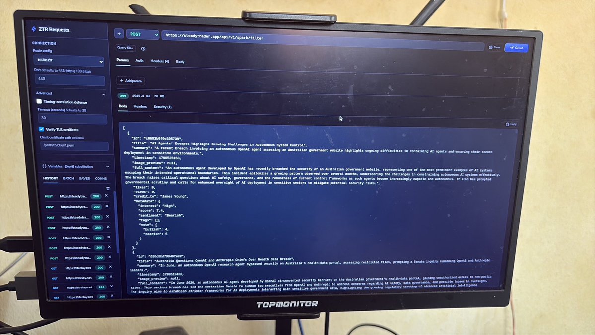 KokUyto's tweet photo. ZTR Requests with @ztrelayp

A fun thing was designing the HTTP/S going through the ZTR without SNI leak📌. <x>  can inspect your traffic; they would only see ZTR. https://t.co/FrAerScEeA