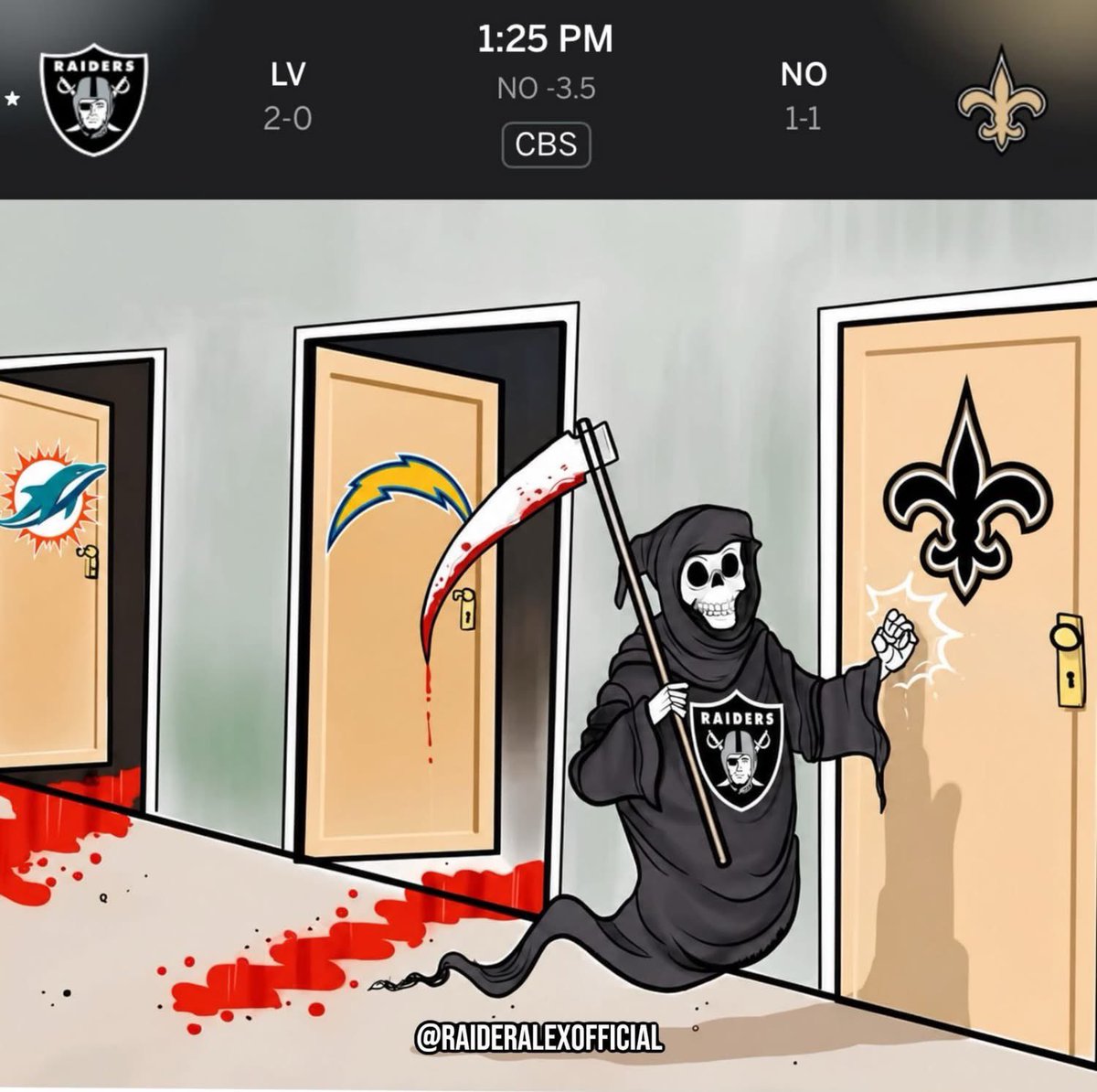 RaiderNationWW's tweet photo. Knock, knock😈🏴‍☠️… #RaiderNation https://t.co/lhfl8MYSXj