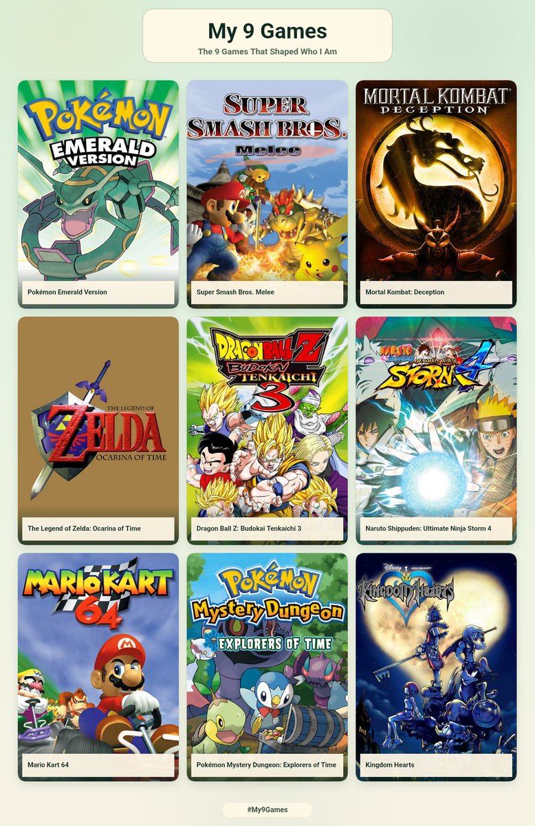 ScarletPai311's tweet photo. This was hard asf , but these are the 9 games that shaped me https://t.co/Qy5Z5wExHN