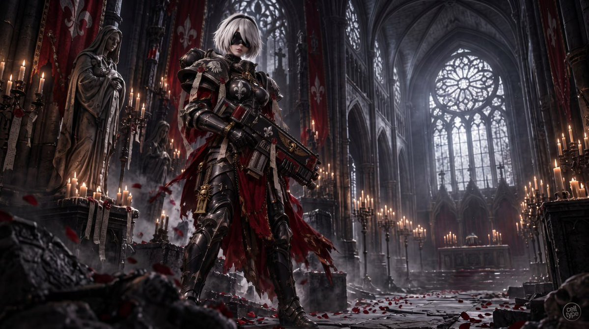 Troton3g's tweet photo. #AIart️️️️️️️️️️️️️️️️️️️️️️️️️️️️️️️️️️️️️️️️️️️️️️️️️️️ #WH40k #Nier   
2B \ Nier 
Adepte Saroritas https://t.co/l2vXiVnL4R