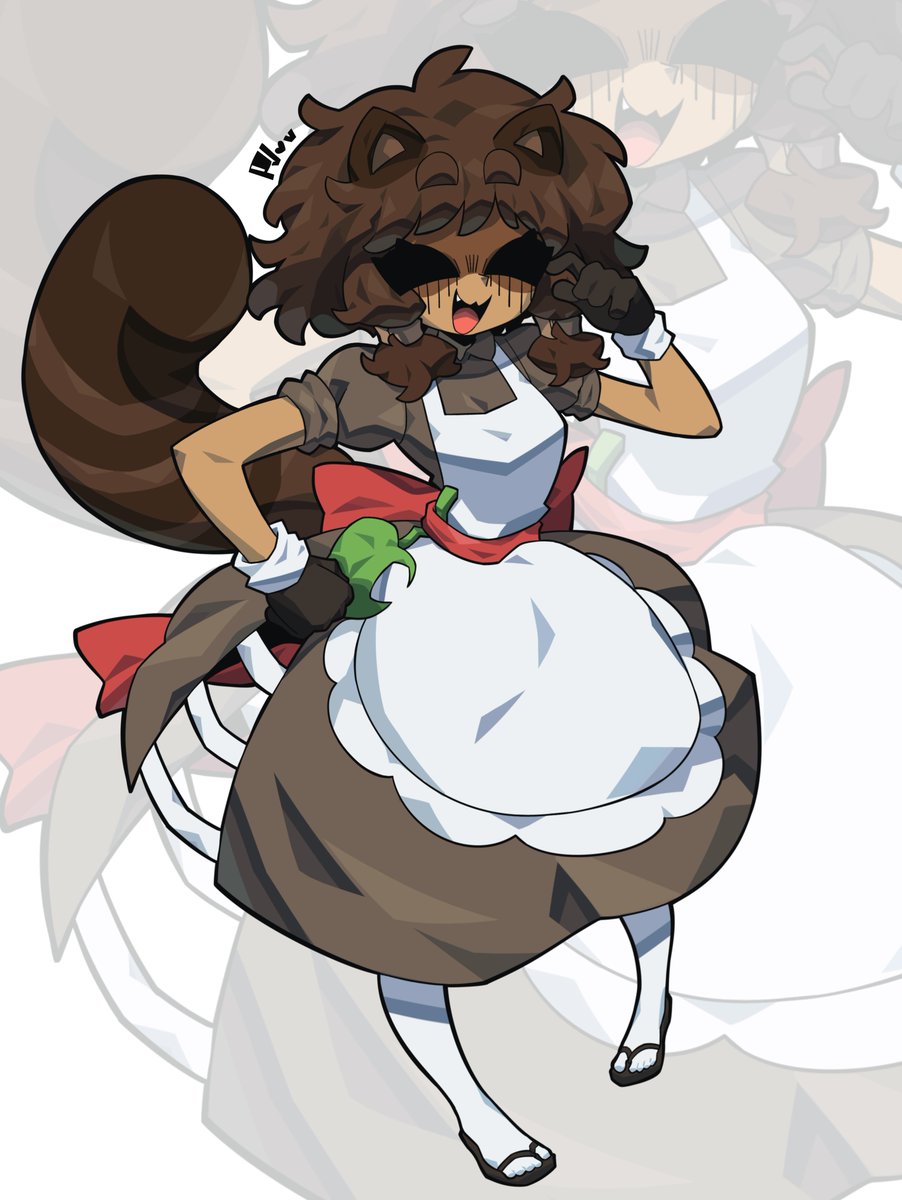 Pluvonia's tweet photo. Tanuki girl for @hatsuye_betty https://t.co/Hf7VLDbwQP