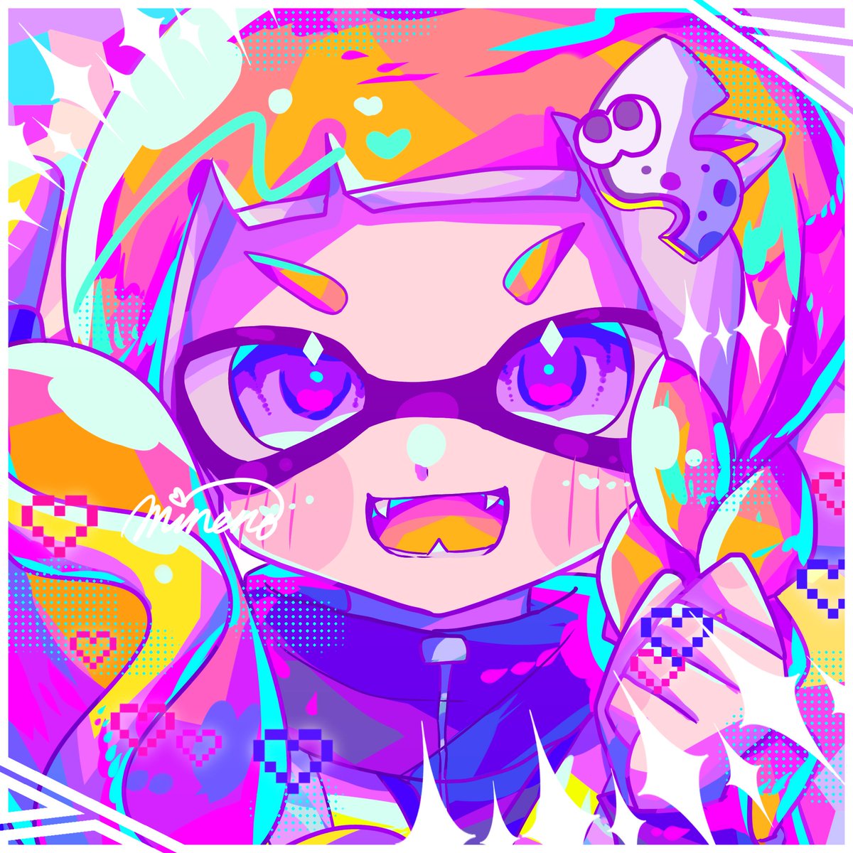 m1nen0u_spl's tweet photo. 描き合い✊🏻 ̖́- https://t.co/rfOUwJeHse