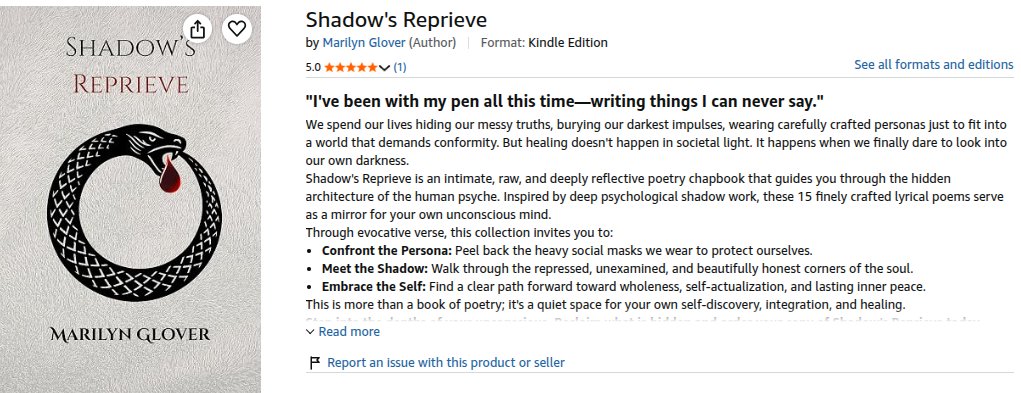 MarilynEGlover1's tweet photo. I landed my first 5-star review on Amazon. I'm more motivated than ever. Don't give up, indie authors! 🖤
#SelfDetermination #writerscommunity https://t.co/i59oyuzshG