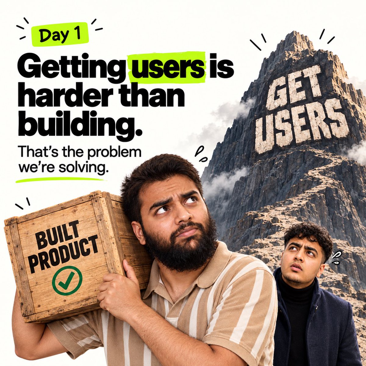 dev_maruf's tweet photo. Day 1: You can build a SaaS in a weekend. Getting 100 users can still take months.

A good product can still sit unnoticed.

You can launch it.
Post about it.
Tell everyone you know.
And still struggle to get users.

That gap between building and getting traction is what we are working on now.

Follow the journey. Day 2 is tomorrow. 
#buildinpublic