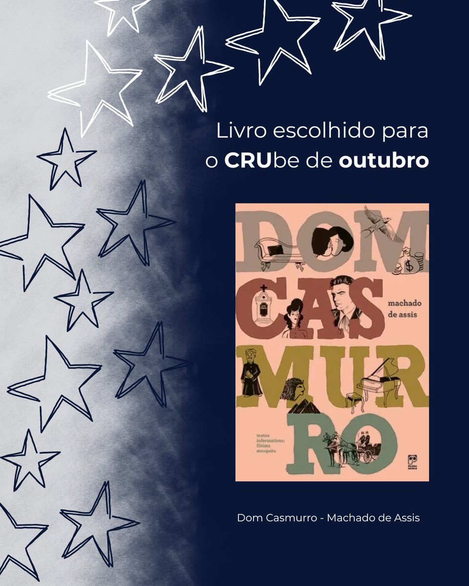 cruleitorestw's tweet photo. Literatura e cultura nacional sem barreiras ✨️

Juntos escolhemos e leremos Dom Casmurro, independente de edição, meio ou origem!

Hoje, às 16:00, divulgaremos os links das nossas comunidades. A liberação para mensagens no grupo principal ocorrerá amanhã, às 12:00, para que os cruleitores consigam ingressar.

A leitura será iniciada no dia 01/10, com conversas diárias nos grupos e discussão simultânea a cada semana.