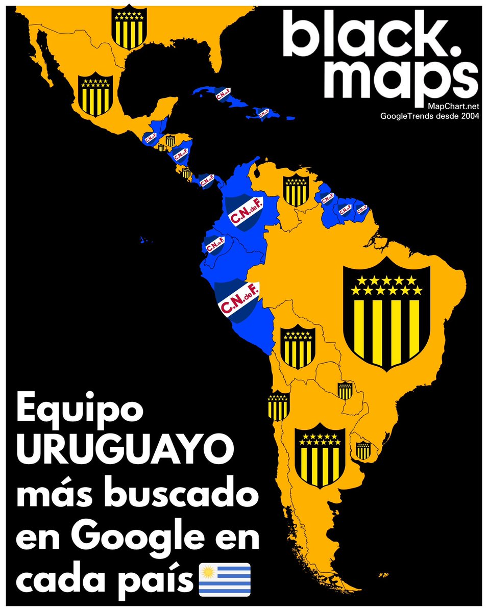 maps_black's tweet photo. Equipo URUGUAYO 🇺🇾 más buscado en Google por país https://t.co/uCNy0vjZLh