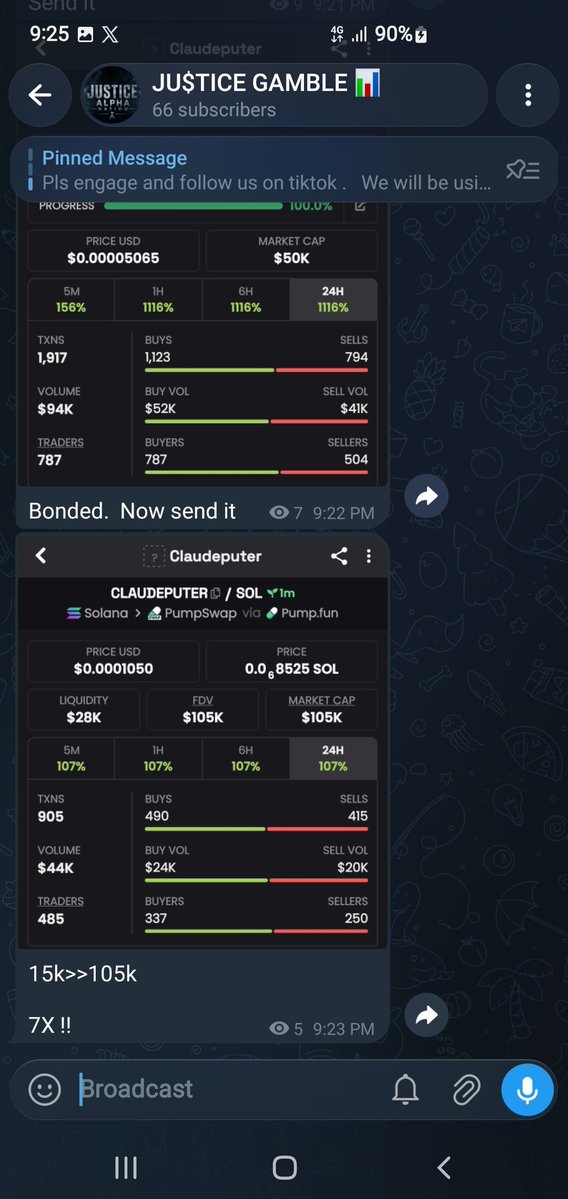 LegendKcoin's tweet photo. 7X on gamble channel . 

Keep fading 😪

$CLAUDEPUTER 15K>>105K https://t.co/XXuGWQjXaw