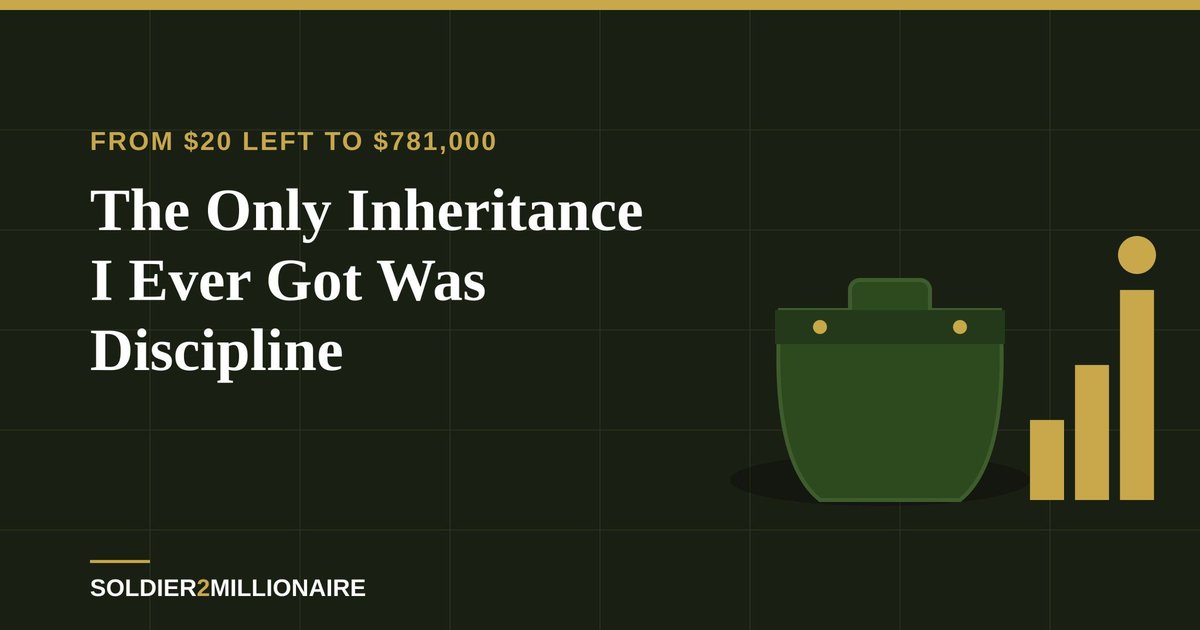 Soldier2M's tweet photo. 2008: duffel bag, nothing else. Age 30: back to $20 in my account. $781K later, the difference was a system that ran every payday, not motivation. #TSP
https://t.co/Eb3B8UMSHq https://t.co/4j1tmFof6c