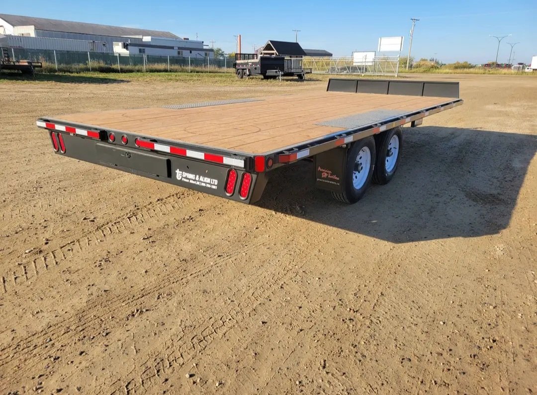 TRSPRINGALIGN's tweet photo. 2027 Precision 18' Deck-Above Trailer | Full Spec 🚚💥 

Upgraded &amp; Ready:
•Tandem 5,200 lb axles
• Premium Douglas fir deck
• Front rock shield + spare mount
• A-frame storage box• 7' slide-in ramps
• Retractable step

💰 $11,750 (+ tax) https://t.co/5XB2eAknRJ
