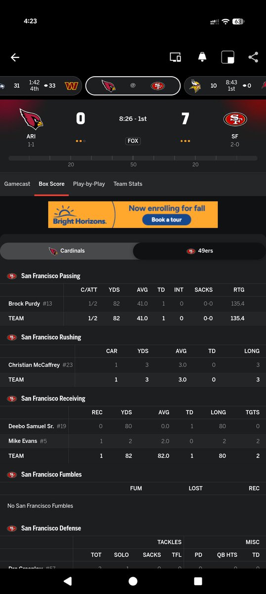 NFLForecastPro's tweet photo. 0 rec and 80 yards. Gotta be a first #49ers https://t.co/qgGth75PT6