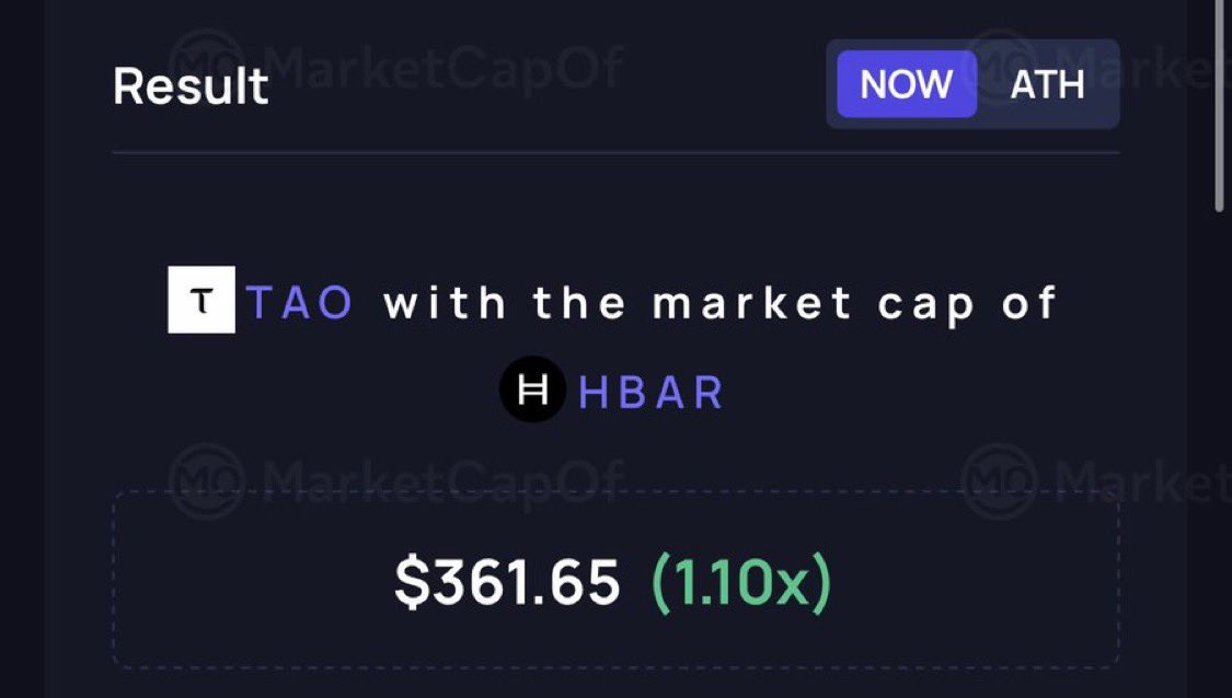 MartinezJpriv's tweet photo. This is why I sold all of my $HBAR &amp; bought $TAO with it https://t.co/Ho2hXS5DRM