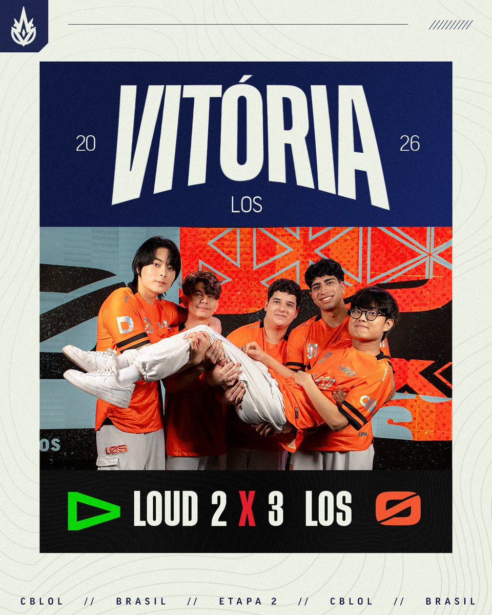 CBLOL's tweet photo. O TSUNAMI LARANJA 🧡🌊
A @losgrandesgg vence a LOUD e garante a vaga para a Grande Final no #CBLOL no Rio de Janeiro! https://t.co/JkJbAREFkA