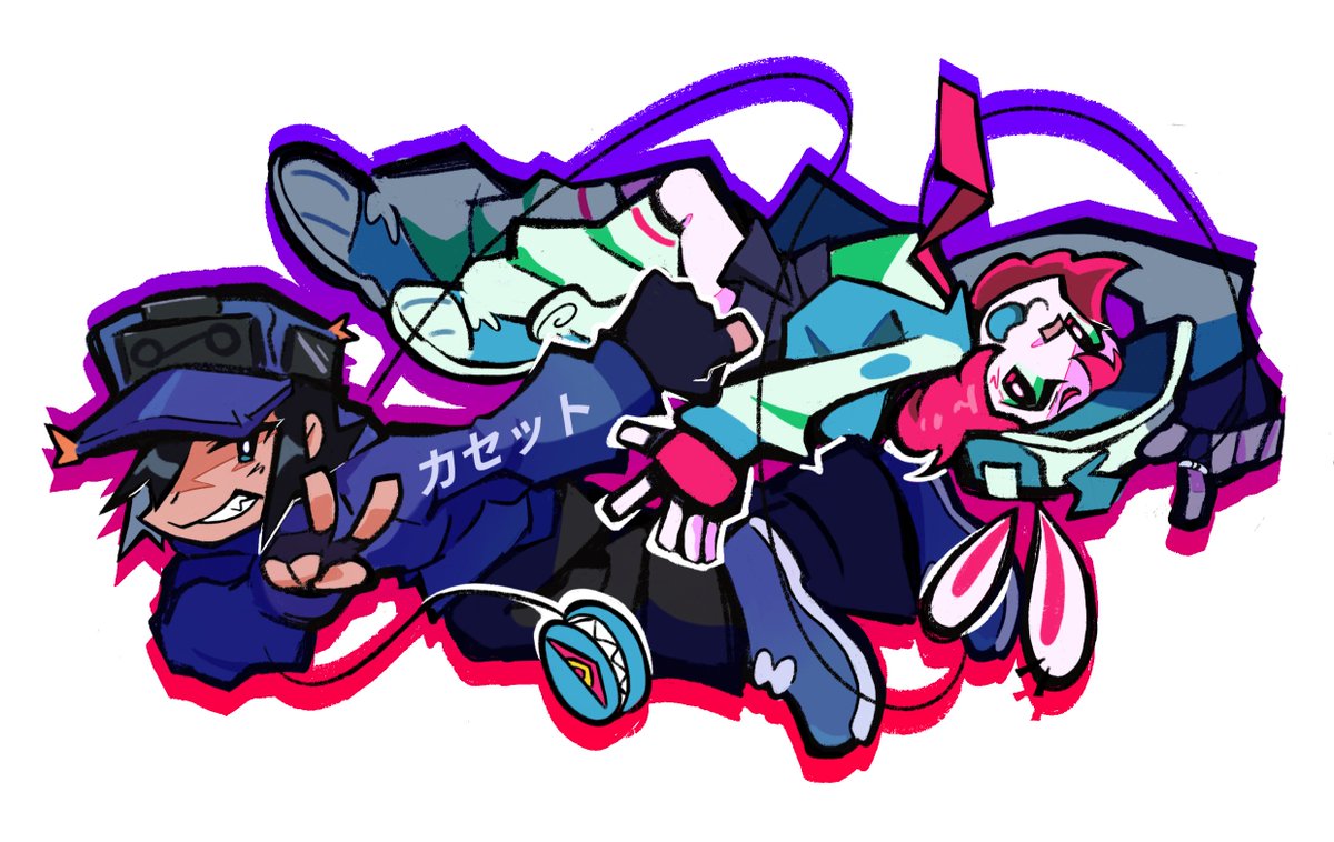 oldshywoman's tweet photo. Heyyy hice un diseño para @soda_cassette 

(CB &amp; skarlet bunny itasha desing) 

Con cariño para @/RechiTv https://t.co/p2yXy5tbvK