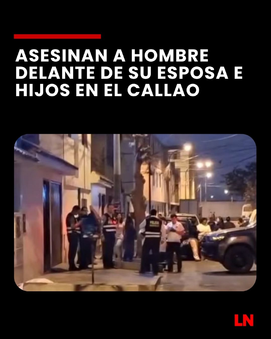 lanoticiaperu_'s tweet photo. #Política | 🔴 Un hombre fue asesinado de ocho balazos delante de su esposa e hijos en el Callao. 🏍️ Dos sujetos en moto perpetraron el ataque; la Policía investiga un posible ajuste de cuentas.
#Callao #Inseguridad #Crimen

📰 Más información 👉 https://t.co/LbrFpzcj7n https://t.co/smkrA7qRRp