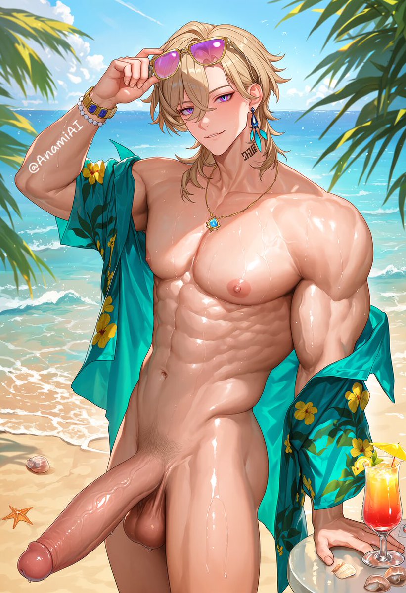 AnamiAIART's tweet photo. Come closer🍹 #nsfw
#aiart #Aventurine
#honkaistarrail #bara
#anime #Alart #Gay #yaoi #nsfw #bI #r18 https://t.co/ywt4TtdJiw
