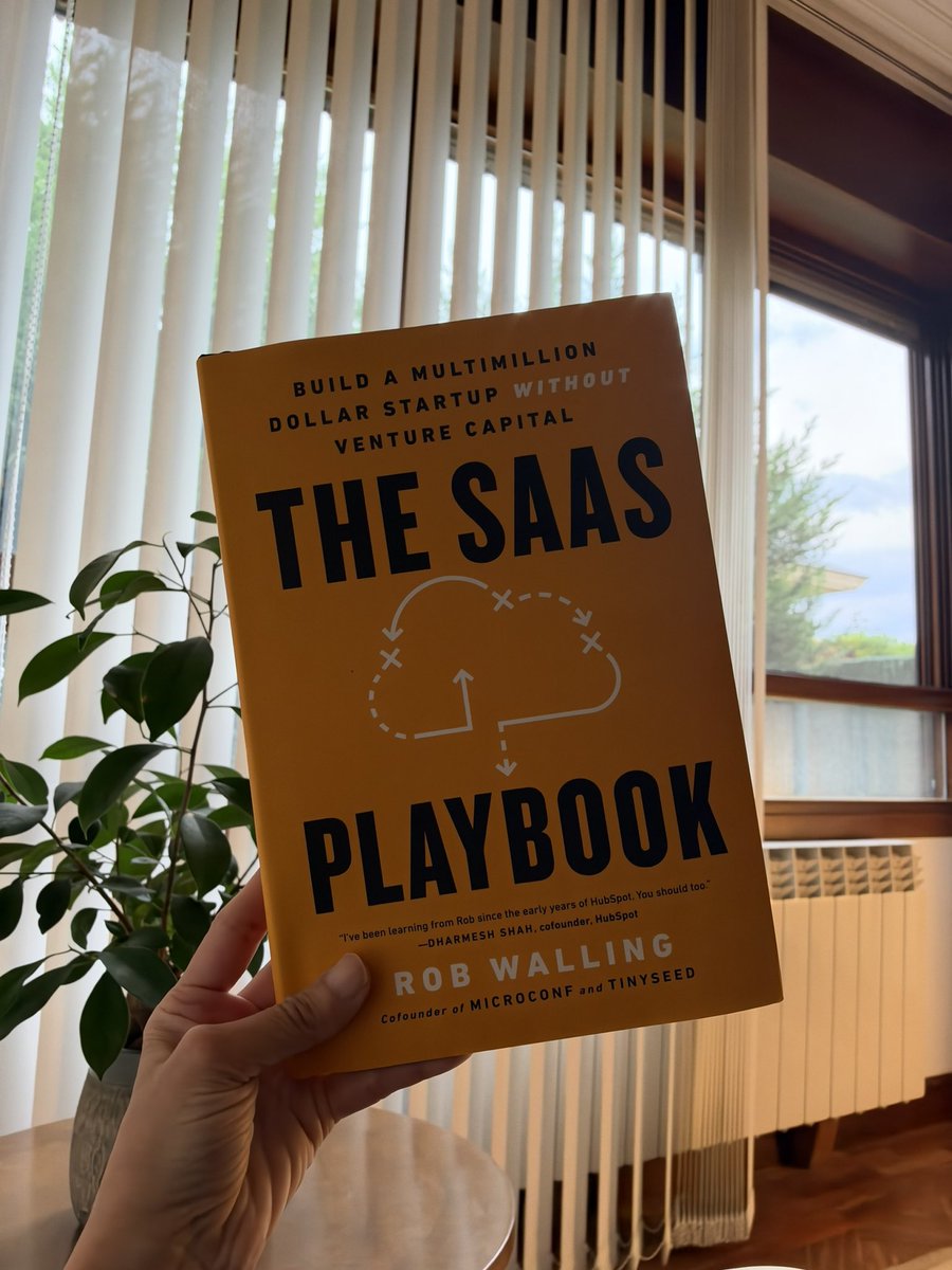 aleyda's tweet photo. Got the SaaS book by @robwalling  at @MicroConf  Europe earlier this week (he was kind to give away to anybody at the conference)… and haven’t been able to stop reading! From pricing, to product market fit, churn and more… probably the most practical book for SaaS founders! If you haven’t read it and have a SaaS: go buy it 👌