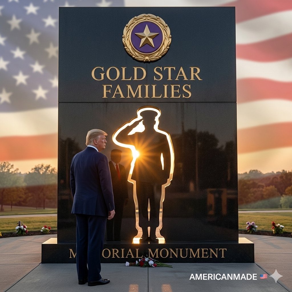 TruthBomber47's tweet photo. "Our freedom is secured by the ultimate sacrifice of America’s greatest patriots. Today, we honor the extraordinary resilience of the families they left behind and pledge our unwavering, permanent support. 🇺🇸 #GoldStarFamilies"

Trump 🇺🇸 https://t.co/Iz5eJRvEXP