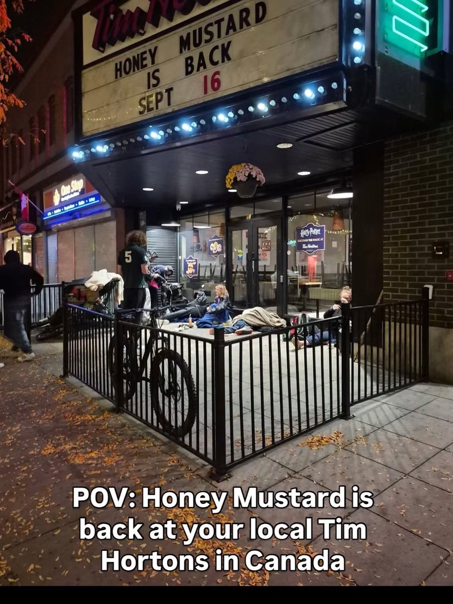 inc_gnit0's tweet photo. This is downtown Kelowna on September 24. Tim Hortons, people sleeping on the ground outside.
@bcndp policies on drugs and housing delivered this. Not “poverty.” Not “complexity.” This is the result.
We need a @Conservative_BC majority to clean it up. @gavindew @LDoerkson
#bcpoli https://t.co/pFZc7fxtXw