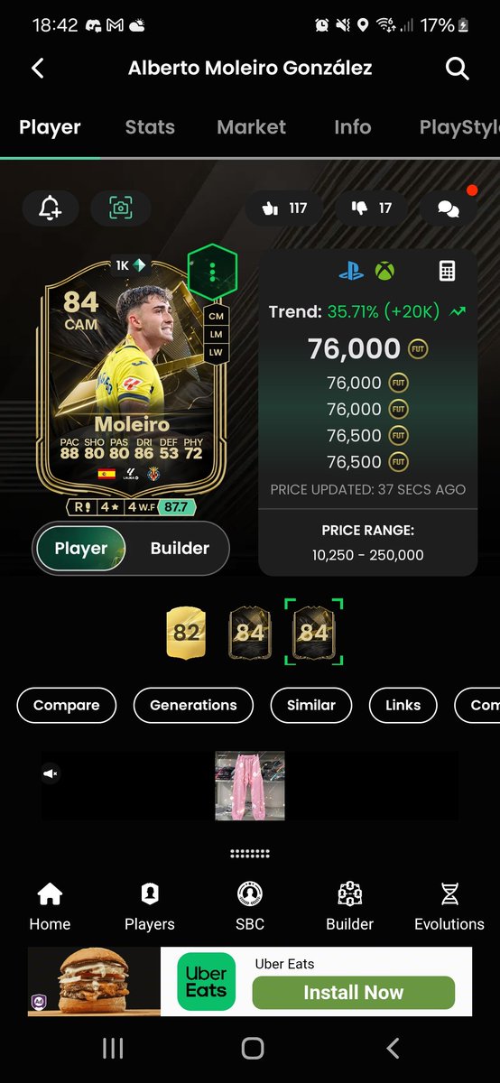 Craig_7277's tweet photo. @FUTSPY This cant be a coincidence why this has rose this much 🤔 https://t.co/KLLIR9TvYd
