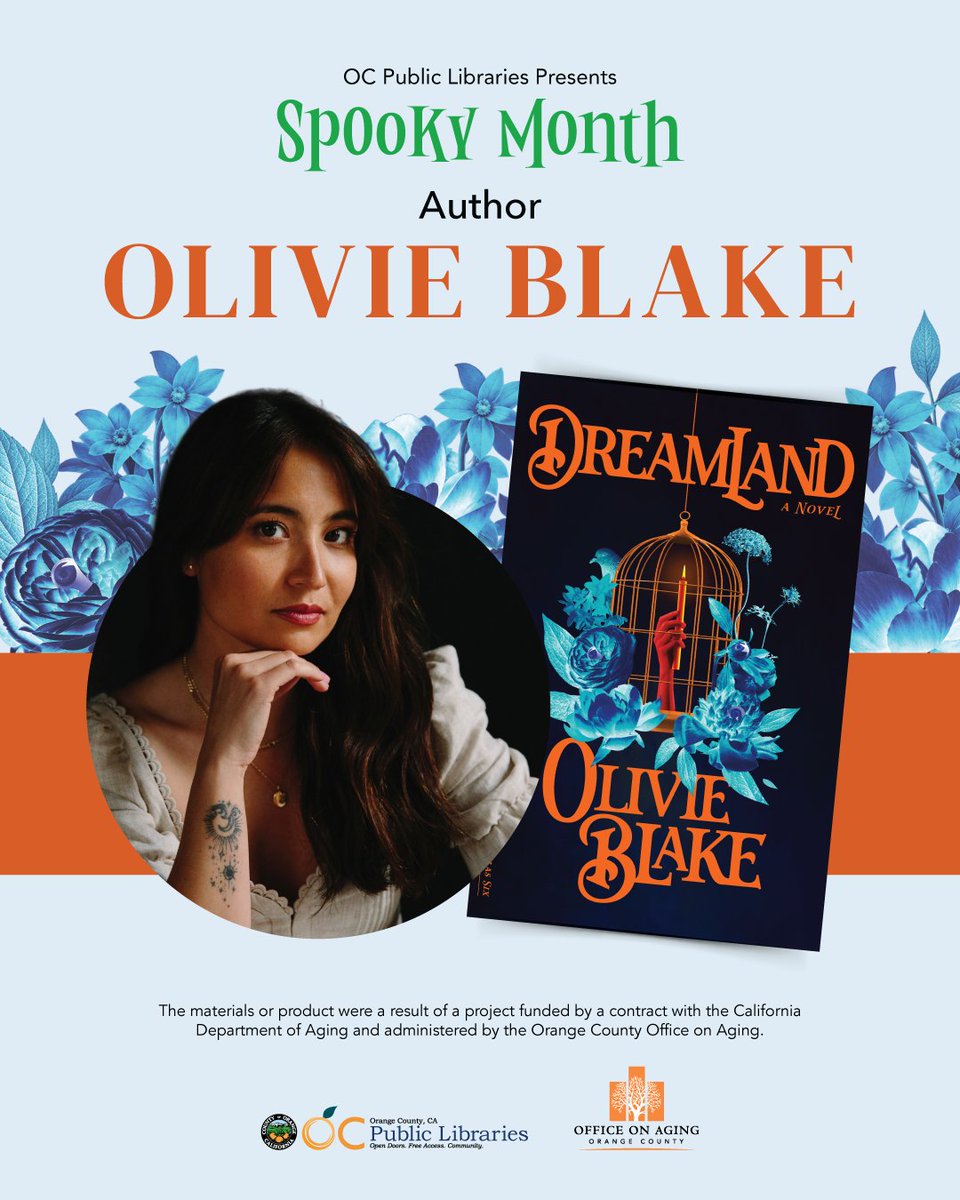ocpublib's tweet photo. Meet Author Olivie Blake
Saturday, October 3, 2026 at 6:00pm
Los Alamitos-Rossmoor Library
For more information, visit https://t.co/5QzS0ntiyD https://t.co/WNben8vz34