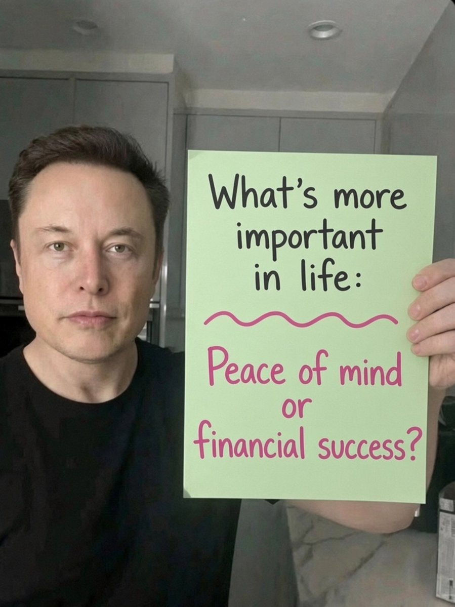 HonestTakes12's tweet photo. What’s more important in life:
Peace of mind or financial success?

A. Peace of mind
B. Financial success https://t.co/HnvLdjpbTv